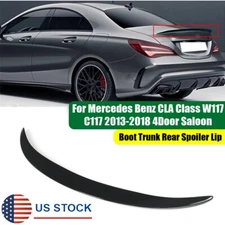 For 2013-2018 Mercedes CLA Class W117 C117 Rear Trunk Spoiler Lip Wing Black USA