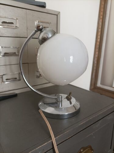 lampe chevet art deco globe boule - Photo 1/7