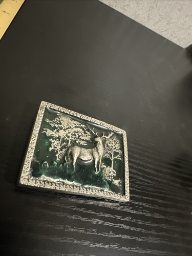 Vintage Deer Moose Belt Buckle Forest Hunting Deer Belt Buckle #1069 1970’s - Picture 3 of 16