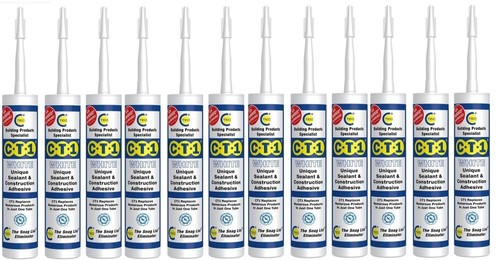 12 X CT1 Sealant & Adhesive 290ml | WHITE FULL BOX