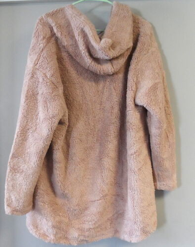 Adore Me Women's Cordova Robe Solid Pattern Soft Cozy Robe 09948 Mauve Large - Picture 2 of 3
