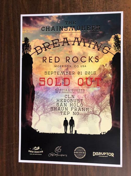 Red Rocks 2016 Concert Poster