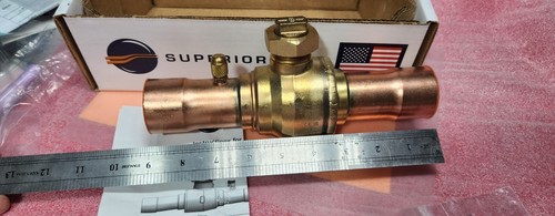 Valvola a sfera refrigerazione superiore 1-5/8" 593WAS-15ST ottone - Foto 5 di 8