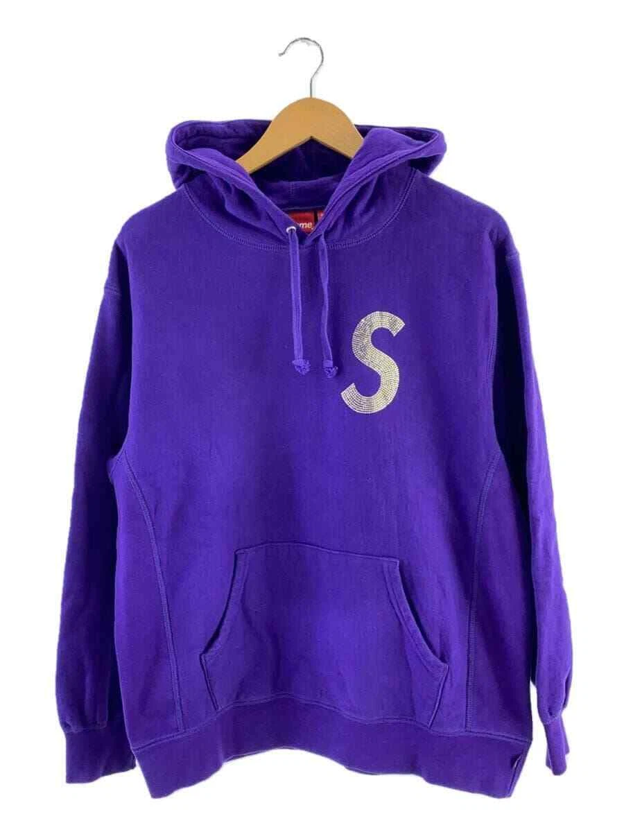Sweat à capuche coton violet Supreme SWAROVSKI S LOGO M d'occasion