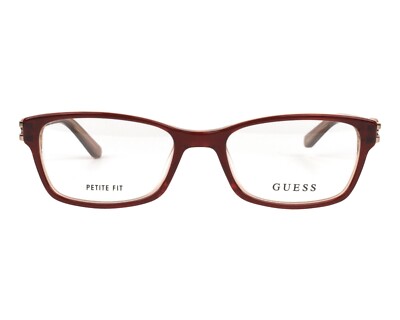 Guess GU2677 069 Red Brown Plastic Eyeglasses Frame 50-17-135 GU 2677 Petite Fit