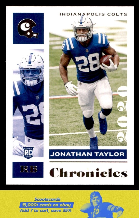 2020 Panini Chronicles Jonathan Taylor RC/Rookie card #42 Indianapolis Colts
