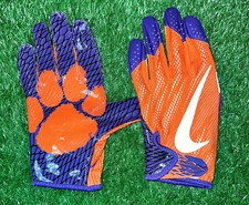 Nike Clemson Tigers Team Issued VaporKnit 2 Orange Football Gloves Size 2XL New