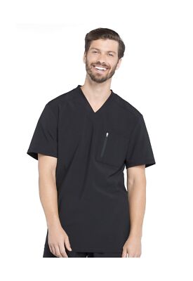 Cherokee Infinity Men Scrubs Top Tuckable V-Neck CK910A X-Small Black