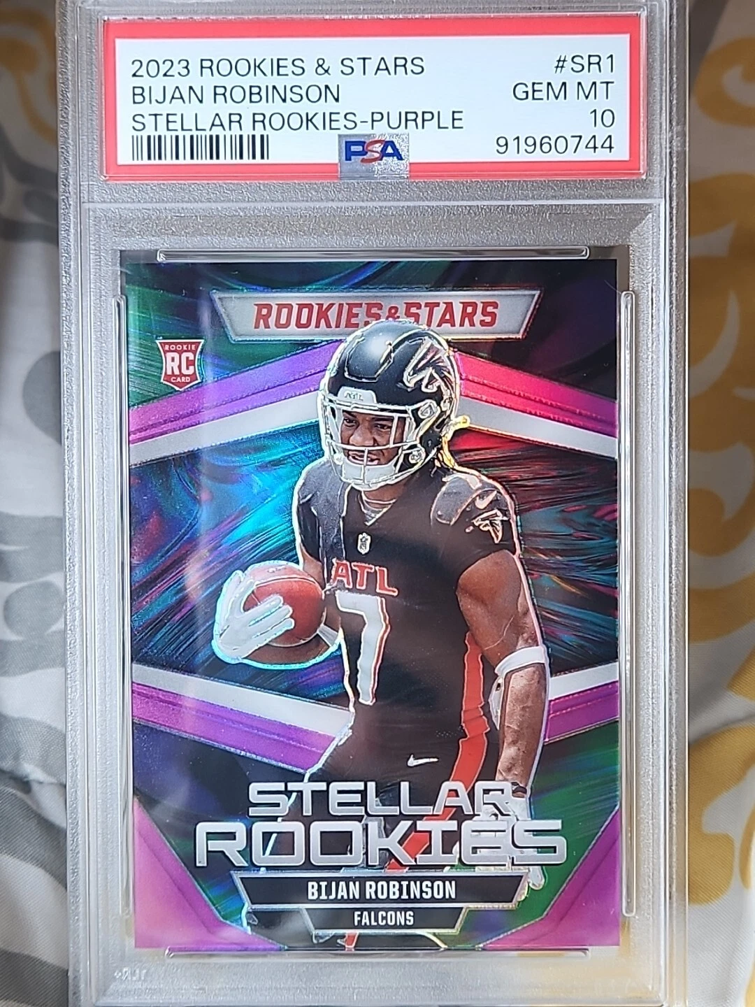 Bijan Robinson Panini Rookies & Stars Stellar Rookies #SR1 Purple