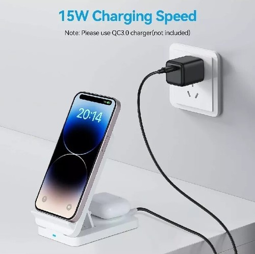 Wireless Charger, 3 in 1 Foldable Charger