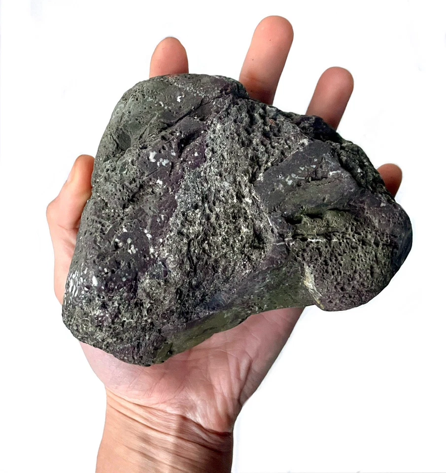 2,8 фунта натуральный камень фиолетовый зеленый с белыми точками террариум аквариум дисплей декор - Изображение 2 из 4