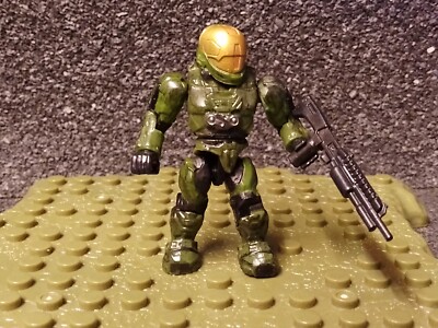 HALO MEGA BLOKS UNSC GREEN ARMOR SPARTAN EVA FIGUR. mega construx. A4
