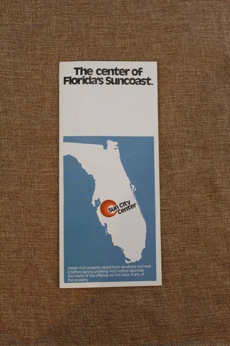 Sun City Center Retirement Vintage Brochure Circa 1970s Advertisement Florida