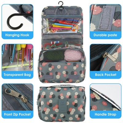 107Pcs Crochet Kit Portable Crochet Hook Set Colorful Crochet Starter Kit teBcY