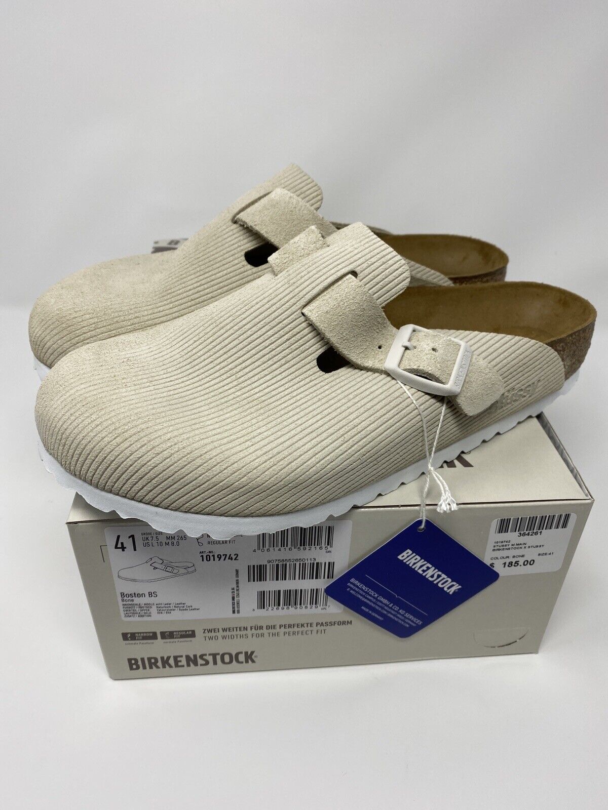 STUSSY×BIRKENSTOCK BOSTON CLOGS BONE