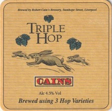 BEER MAT - CAINS BREWERY - TRIPLE HOP - (Cat 056) - (2000)