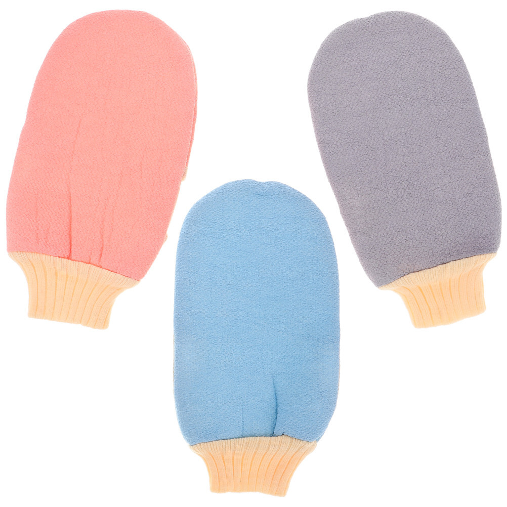 7-teiliges Peeling-Handschuh-Set, Doppelseitig – Koreanischer Waschlappen Für Glatte Haut, 3 Farben