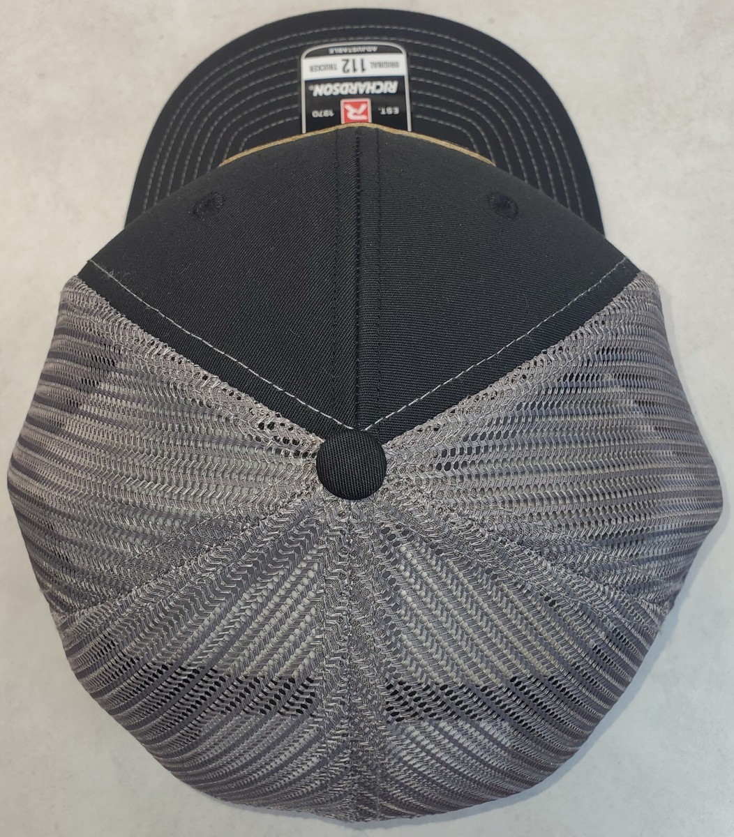 John Deere Black Patch on Richardson 112 Trucker Hat