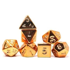 7-Piece Electro Plated DND Dice Set Polyhedral Tabletop Game Dice Role-Playing