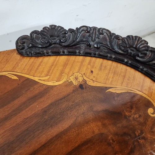 French Louis XV Coffee Table Walnut Marquetry - Picture 15 of 17