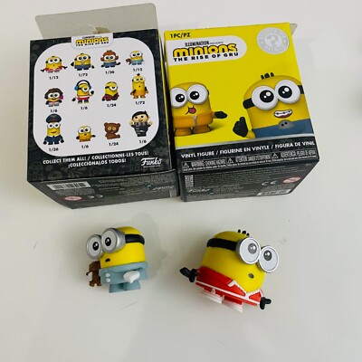 Minions Rise Of Gru Mystery Minis 1/12 2pack Track suit Otto Pajama Bob w/ Teddy
