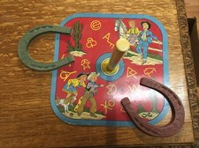 Vintage Auburn Tin Horseshoe Game Rare Made In USA