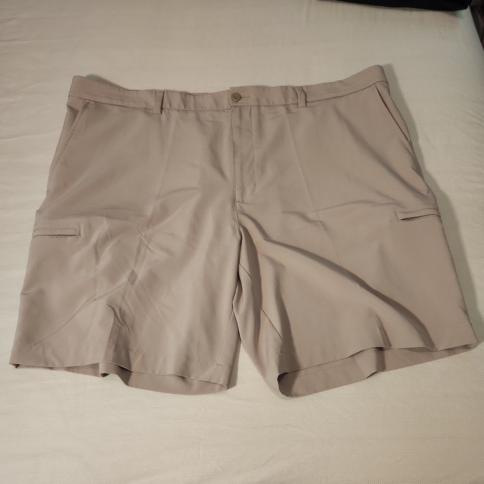 PGA Pro Tour Khaki Golf Shorts Zipper Pocket Mens Sz 42 eBay