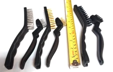 6pc Detail Wire Brush Set Steel Brass Nylon Cleaning Polishing Detail Metal bulk