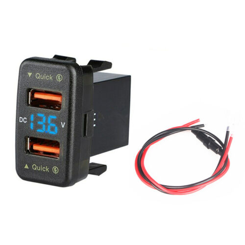36W 2*USB Port QC3.0 Car Socket Fast Charger With Voltage Display For Toyota C - Picture 3 of 21