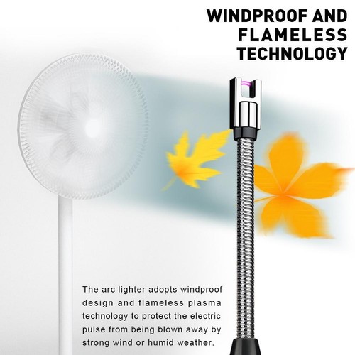 360° LED Electric Arc BBQ Lighter USB Windproof Flameless Plasma Ignition Hot J0 - Picture 5 of 27