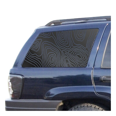 Topography Map Topographic Decals For 1999-2004 Jeep Grand Cherokee WJ1-TX1