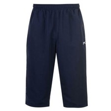 MENS NAVY SLAZENGER 3/4 THREE QUARTER LENGTH TRACKSUIT BOTTOMS PANTS SHORTS