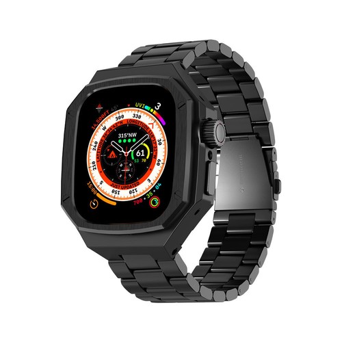 AP Mod Kit Metal Case for Apple Watch Ultra 49mm Stainless Steel Band Glass Film - Picture 1 of 26