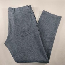 Nordstrom Mens Shop Straight Fit Blue Flat Front Pants Size Actual 32x28