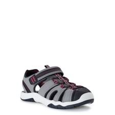 Wonder Nation Boys Closed Toe Sandals, Grey/Black/Red, Size 12