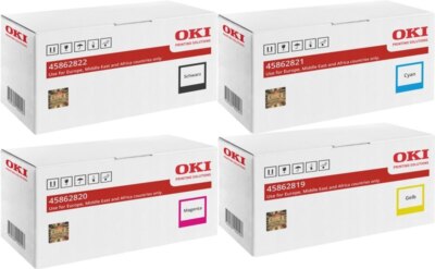 OKI 4x Original Toner 45862822 45862821 45862820 45862819 ES 8453 ES 8473 Set