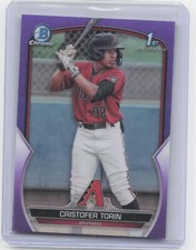 2023 Bowman Chrome #BCP-204 Cristofer Torin 1st Chrome Purple #/250