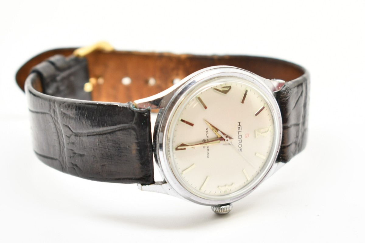 1950's Helbros Autowind 17 Jewel Caliber 1360 Wristwatch #WATCH134