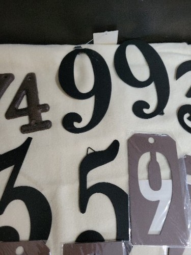 Misc Lot 21pcs. Assorted House Numbers, 4 Cast Iron. All Else Steel - Picture 4 of 19