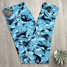 Deep Blue Sea Print Leggings