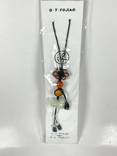 Hand Carved Natural Jade Chinese Zodiac Snake Pendant CellPhone Car Charm Strap