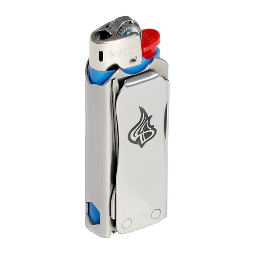 Micro Compact Stainless Steel Lighter Sleeve Multitool Lighter Case - Picture 7 of 9