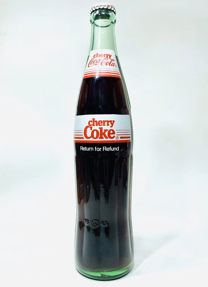 Old Rare Vintage 16 Ounce Cherry Coke Full Glass Bottle Sealed Quincy  Illinois | eBay