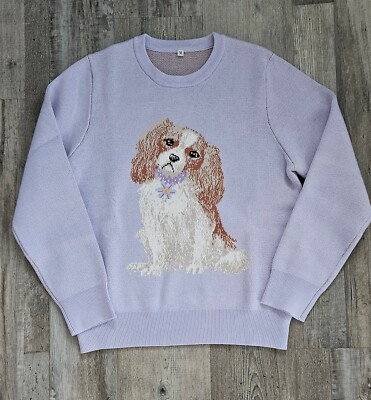Cavalier King Charles Spaniel Puppy Dog Ladies Sweater Blouse Ltd  3 sizes FS 
