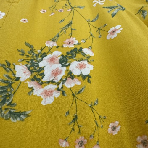 Old Navy Girl's Floral Dress Size XL Yellow Short Sleeves Round Neck Spring - Picture 11 of 11