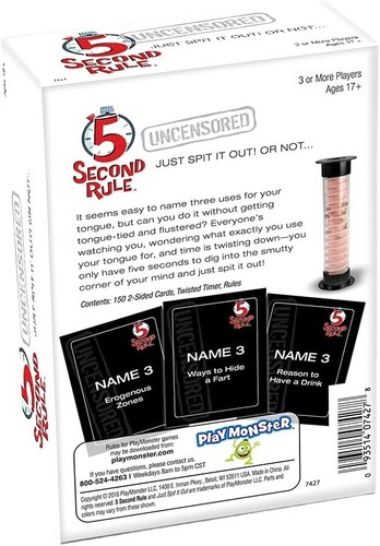 5 Second Rule Uncensored - Fun Card Game For Game Night With Friends - For Ages - Picture 5 of 8
