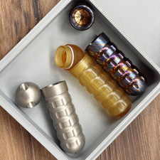 PEI Titanium Pocket Waterproof Pill Case Holder Organizer box Container Keychain