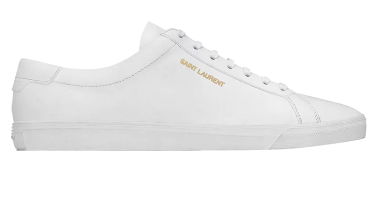 Sneakers basse SL SNEA Saint Laurent Blanc Optique in pelle bianca Andy taglia 36