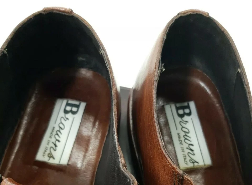 KENNETH COLE BROWN LEATHER SANDALS MENS SIZE 10.5 Made In Italy - Image 3 of 3