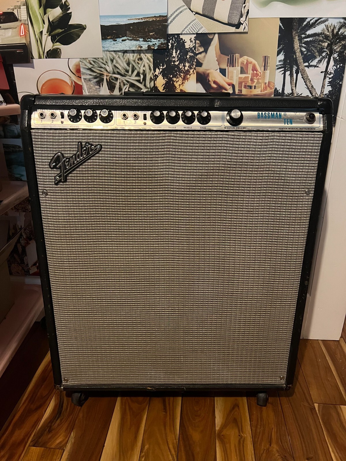 1970's Fender Bassman Ten Combo Amp 50 Watt 2 Channel Guitar Tube
